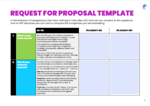 Request for Proposal Template page 1
