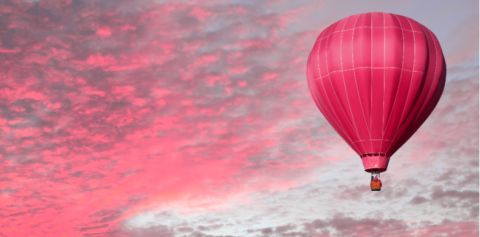 Pink hot air balloon Outsourcing CMO choosing the right solution