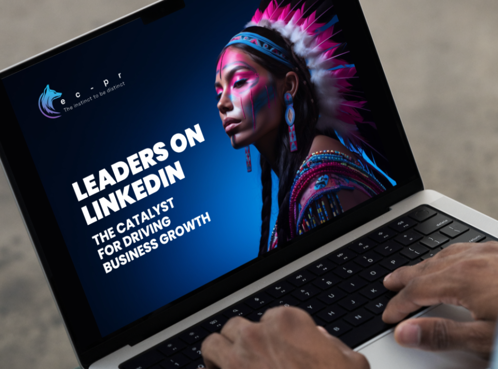 Leaders on LinkedIn laptop
