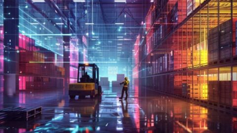 Futuristic Warehouse Work