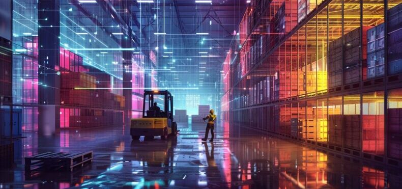 Futuristic Warehouse Work