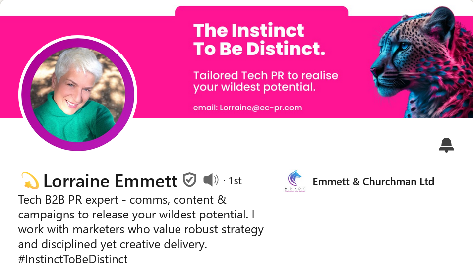 💫Lorraine Emmett LinkedIn header