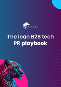 The Lean B2B Tech PR Playbook Cover