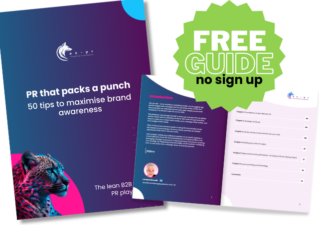PR that packs a punch maximise brand awareness - Free Guide no sign up